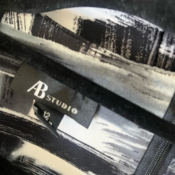 AB STUDIO summer business wear dress abstract paint size 12 - Picture 11 of 13